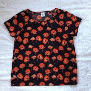 CAbi Flanders Poppy Blouse Style 3251 SZ Small